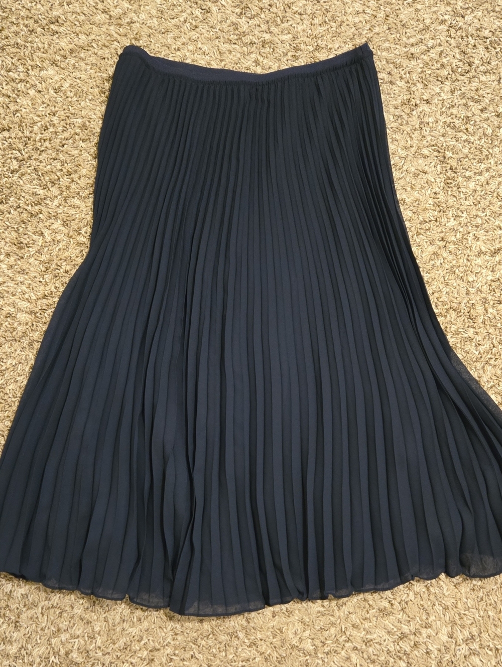 French Connection Black Pleated Circle Skirt